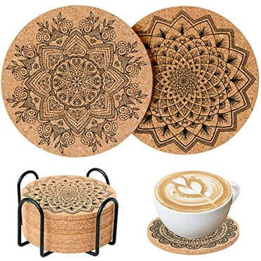 Cup Coasters for Living Room Kitchen Decor Restaurant Absorbent Stone Coaster Set with Cork Base 4 Pieces Coffee Table O'Bester Coasters for Drinks Desk Office Cup Coasters for Living Room Kitchen Decor Restaurant Absorbent Stone Coaster Set with Cork Base 4 Pieces Coffee Table O'Bester Coasters for Drinks Desk Office